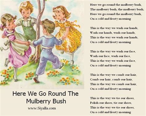 words to here we go round the mulberry bush